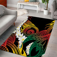 Piko Hawaiian Area Rug Gradient Spiral Plumeria Tribal Patterns