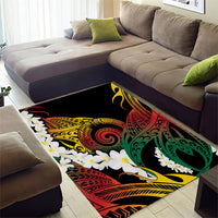 Piko Hawaiian Area Rug Gradient Spiral Plumeria Tribal Patterns