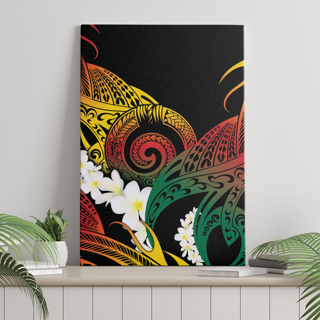 Piko Hawaiian Canvas Wall Art Gradient Spiral Plumeria Tribal Patterns
