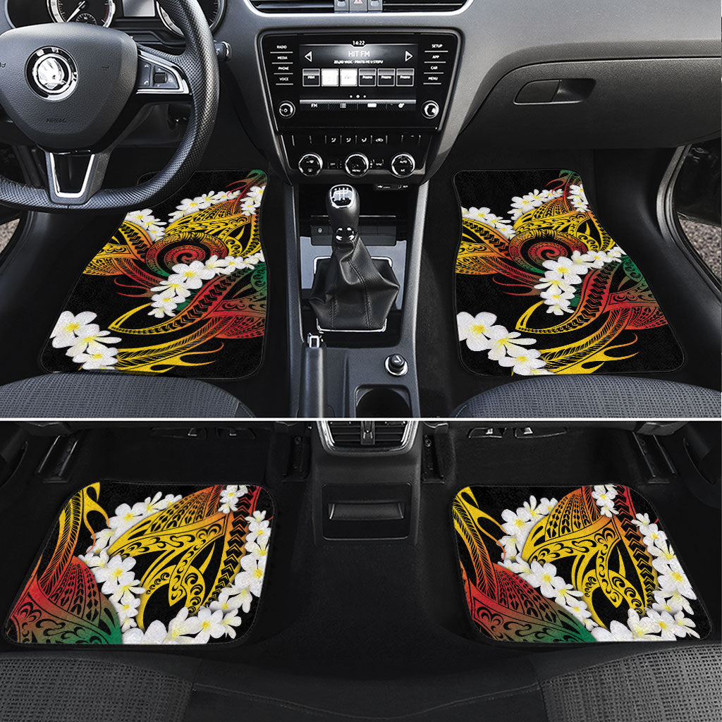 Piko Hawaiian Car Mats Gradient Spiral Plumeria Tribal Patterns