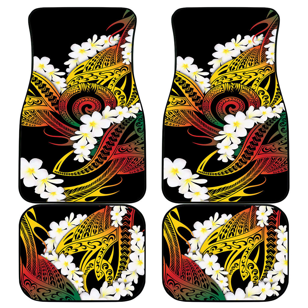 Piko Hawaiian Car Mats Gradient Spiral Plumeria Tribal Patterns