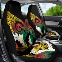 Piko Hawaiian Car Seat Cover Gradient Spiral Plumeria Tribal Patterns
