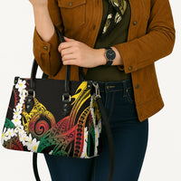 Piko Hawaiian Leather Bag Gradient Spiral Plumeria Tribal Patterns