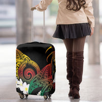 Piko Hawaiian Luggage Cover Gradient Spiral Plumeria Tribal Patterns