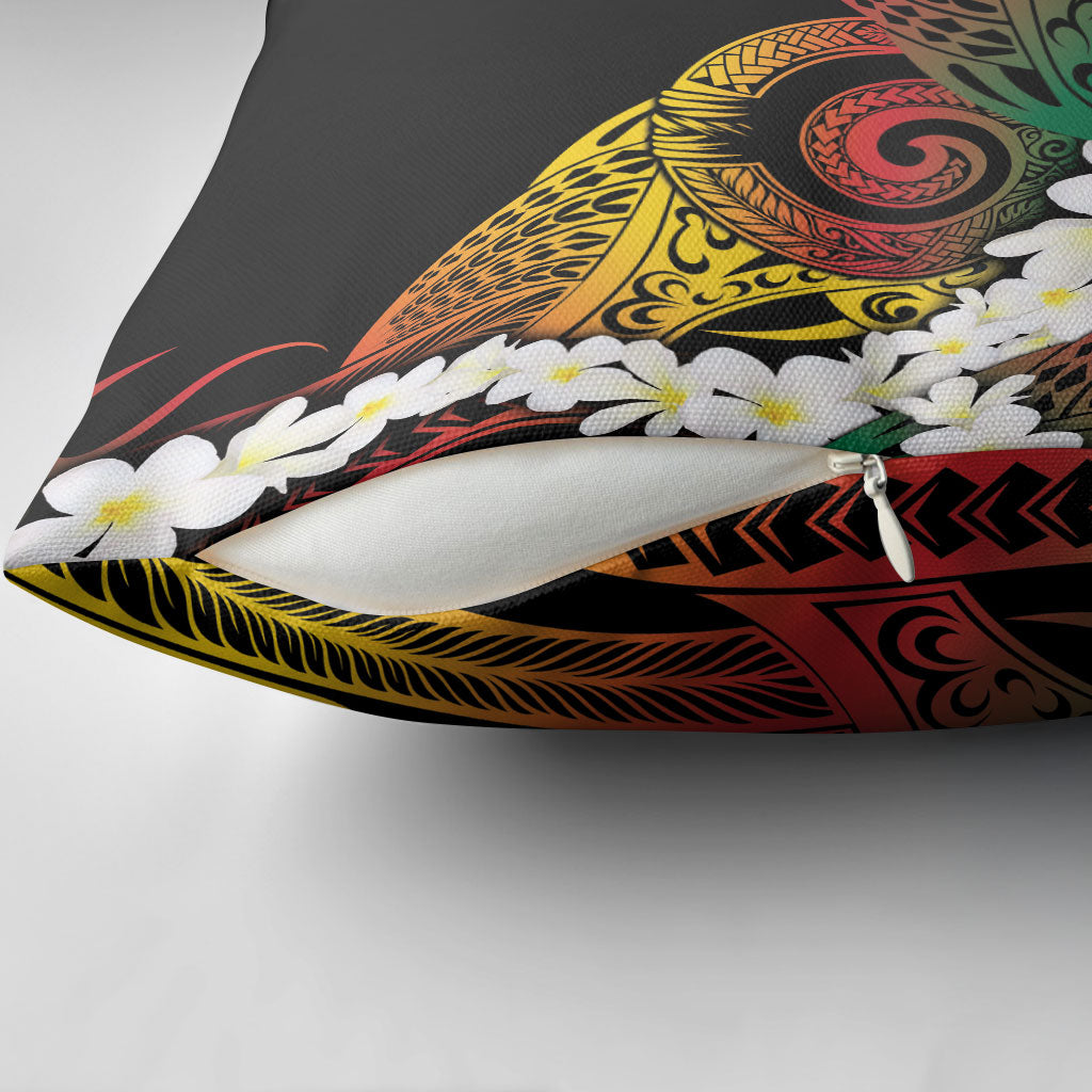 Piko Hawaiian Pillow Cover Gradient Spiral Plumeria Tribal Patterns