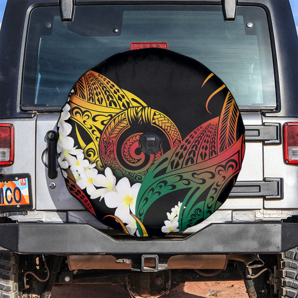 Piko Hawaiian Spare Tire Cover Gradient Spiral Plumeria Tribal Patterns