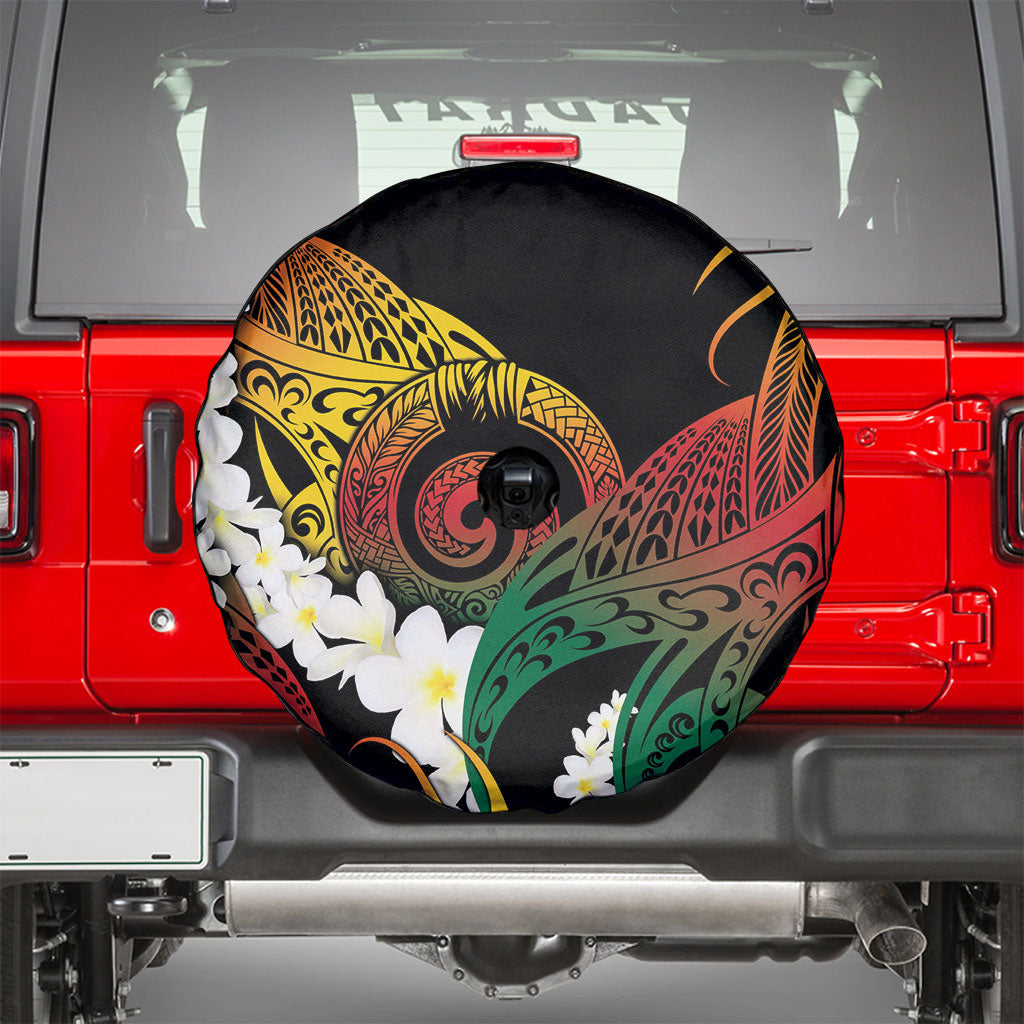 Piko Hawaiian Spare Tire Cover Gradient Spiral Plumeria Tribal Patterns