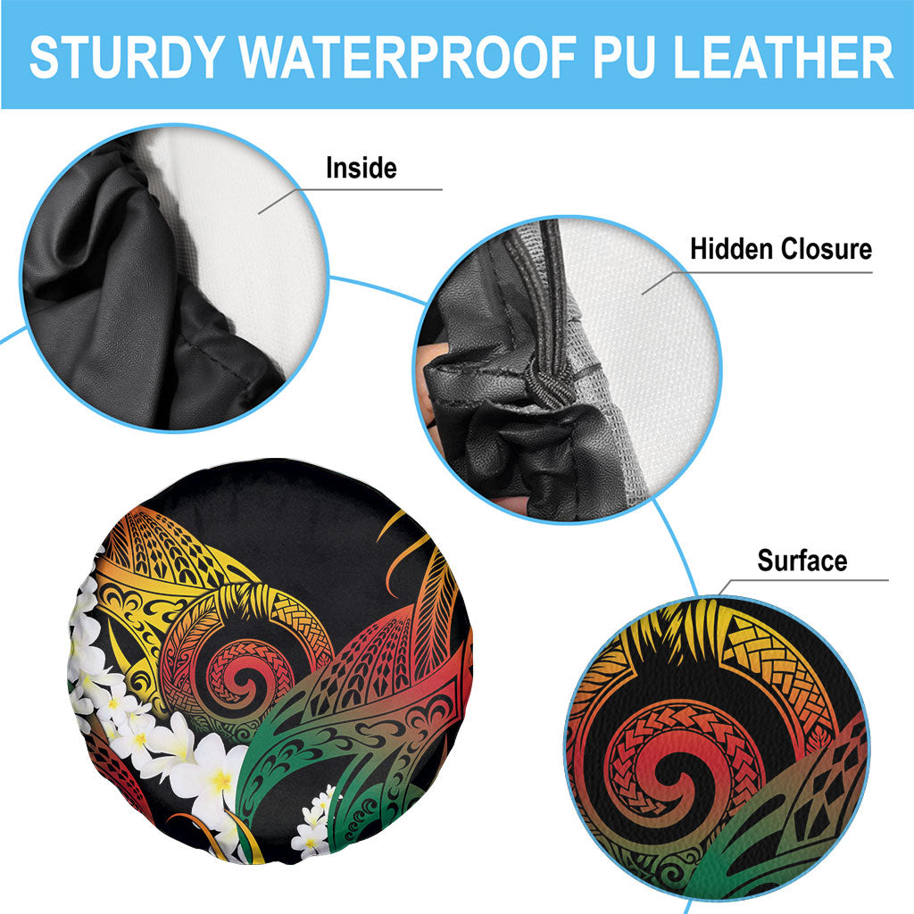 Piko Hawaiian Spare Tire Cover Gradient Spiral Plumeria Tribal Patterns
