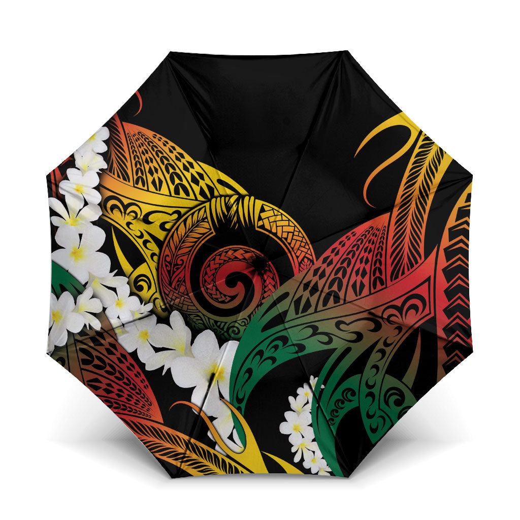 Piko Hawaiian Umbrella Gradient Spiral Plumeria Tribal Patterns