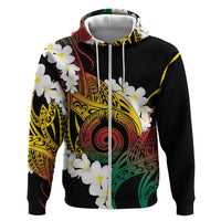 Piko Hawaiian Zip Hoodie Gradient Spiral Plumeria Tribal Patterns