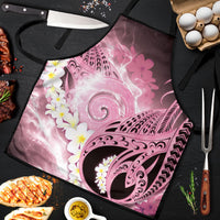 Piko Hawaiian Apron Pink Galaxy Spiral Plumeria Tribal Patterns