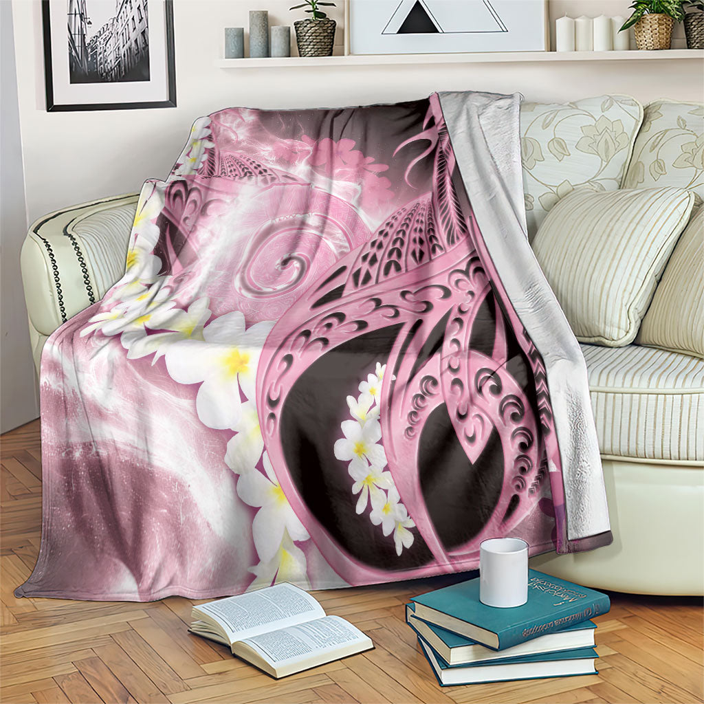 Piko Hawaiian Blanket Pink Galaxy Spiral Plumeria Tribal Patterns DT05 Pink - Polynesian Pride
