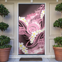 Piko Hawaiian Door Cover Pink Galaxy Spiral Plumeria Tribal Patterns