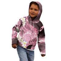 Piko Hawaiian Kid Hoodie Pink Galaxy Spiral Plumeria Tribal Patterns