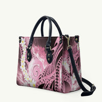 Piko Hawaiian Leather Bag Pink Galaxy Spiral Plumeria Tribal Patterns