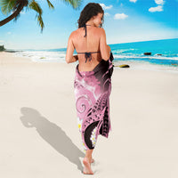Piko Hawaiian Sarong Pink Galaxy Spiral Plumeria Tribal Patterns