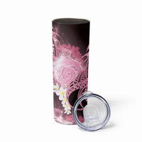 Piko Hawaiian Skinny Tumbler Pink Galaxy Spiral Plumeria Tribal Patterns