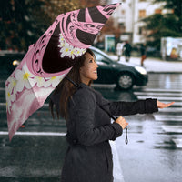 Piko Hawaiian Umbrella Pink Galaxy Spiral Plumeria Tribal Patterns