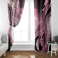 Piko Hawaiian Window Curtain Pink Galaxy Spiral Plumeria Tribal Patterns