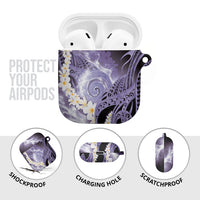 Piko Hawaiian AirPods Case Purple Galaxy Spiral Plumeria Tribal Patterns