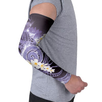 Piko Hawaiian Arm Sleeves Purple Galaxy Spiral Plumeria Tribal Patterns