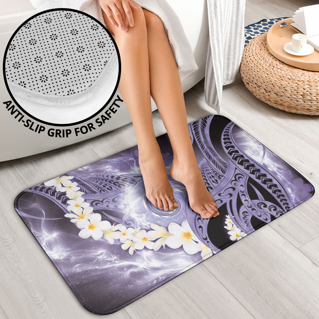 Piko Hawaiian Bathroom Set Purple Galaxy Spiral Plumeria Tribal Patterns