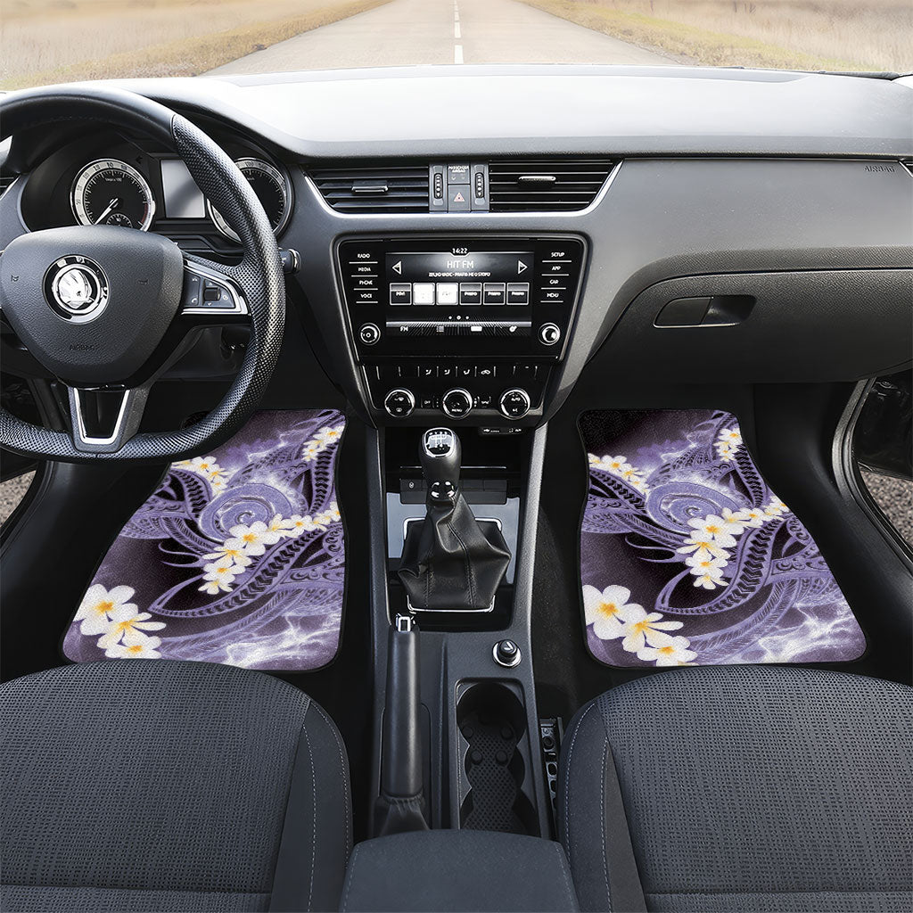 Piko Hawaiian Car Mats Purple Galaxy Spiral Plumeria Tribal Patterns