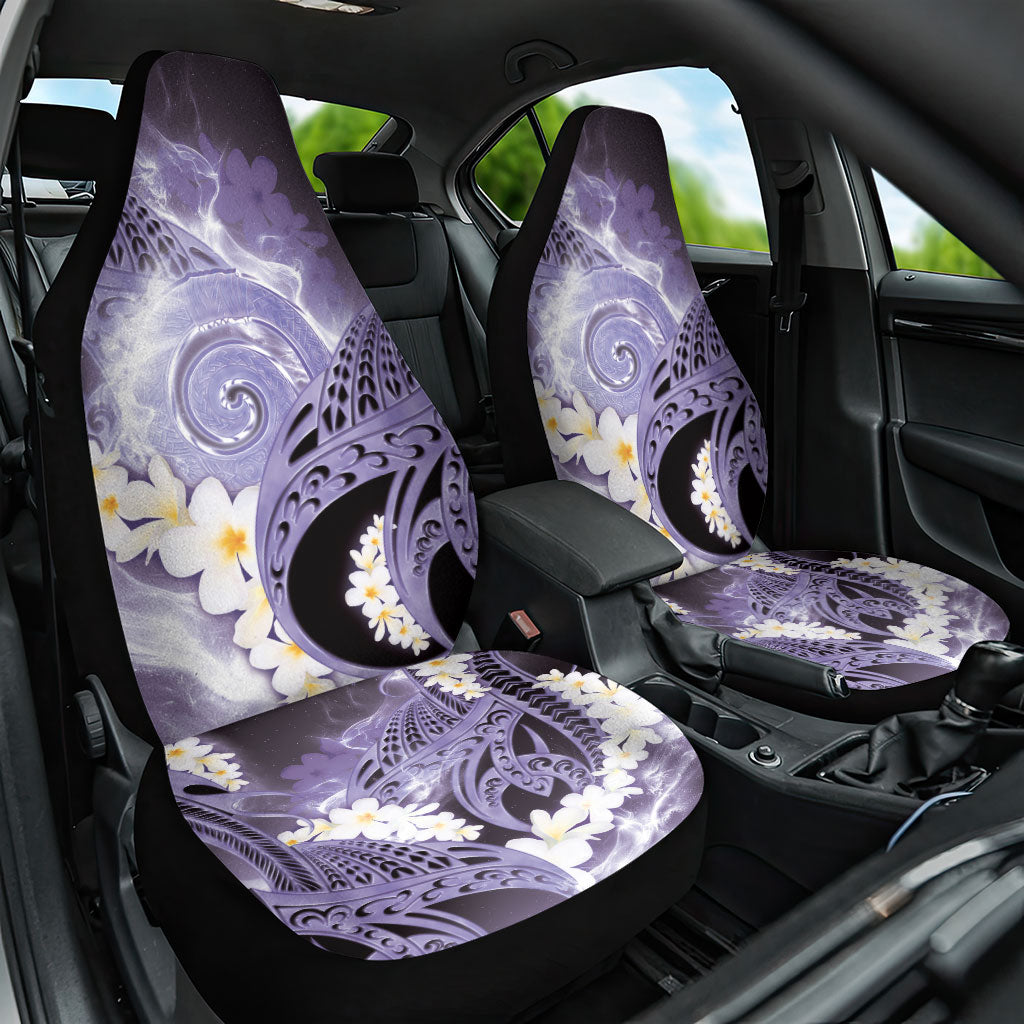 Piko Hawaiian Car Seat Cover Purple Galaxy Spiral Plumeria Tribal Patterns