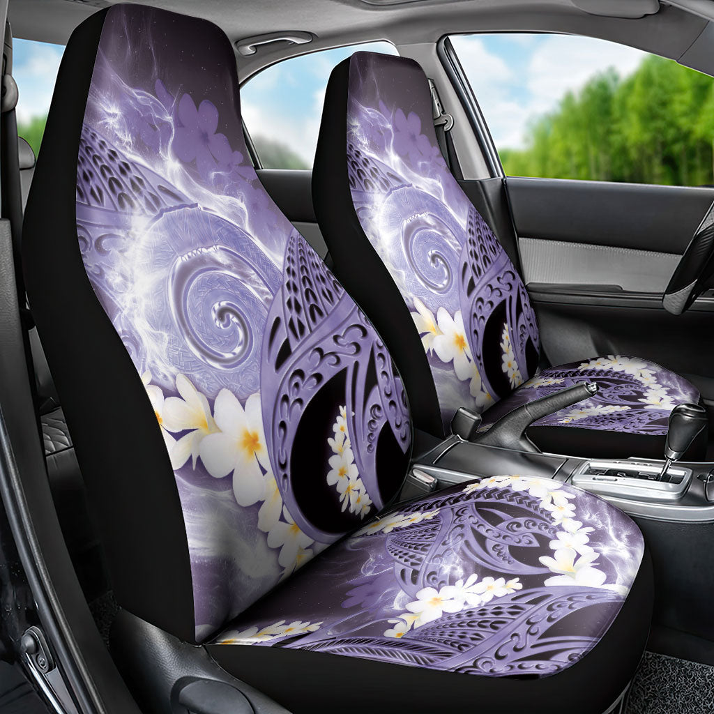 Piko Hawaiian Car Seat Cover Purple Galaxy Spiral Plumeria Tribal Patterns