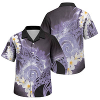 Piko Hawaiian Family Matching Tank Maxi Dress and Hawaiian Shirt Purple Galaxy Spiral Plumeria Tribal Patterns