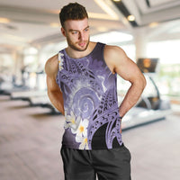 Piko Hawaiian Men Tank Top Purple Galaxy Spiral Plumeria Tribal Patterns