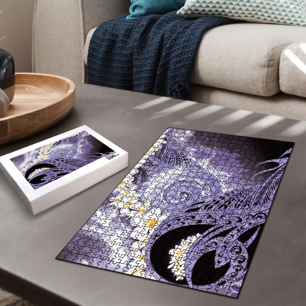 Piko Hawaiian Puzzle Purple Galaxy Spiral Plumeria Tribal Patterns