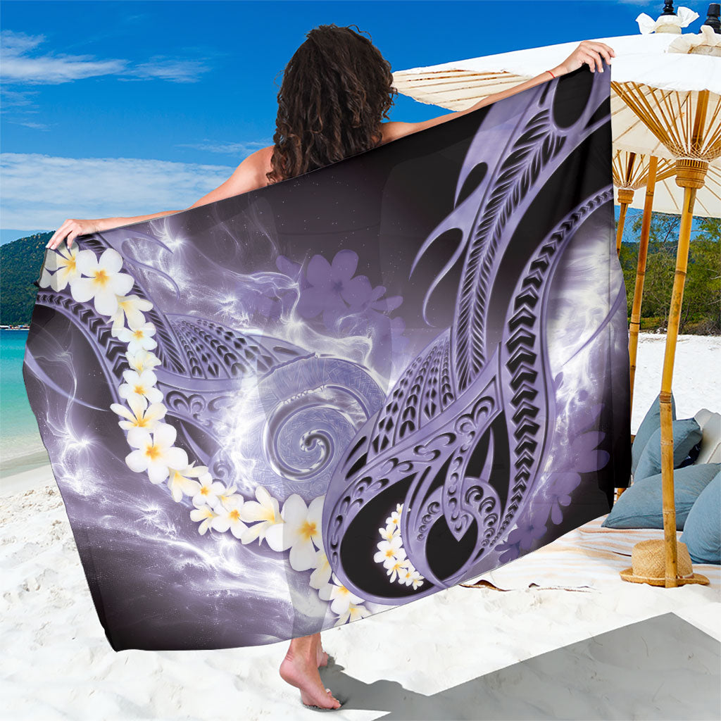 Piko Hawaiian Sarong Purple Galaxy Spiral Plumeria Tribal Patterns DT05 One Size 44 x 66 inches Purple - Polynesian Pride