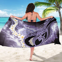 Piko Hawaiian Sarong Purple Galaxy Spiral Plumeria Tribal Patterns