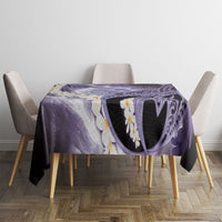 Piko Hawaiian Tablecloth Purple Galaxy Spiral Plumeria Tribal Patterns