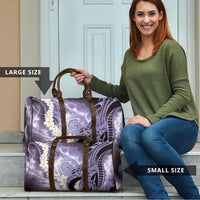 Piko Hawaiian Travel Bag Purple Galaxy Spiral Plumeria Tribal Patterns