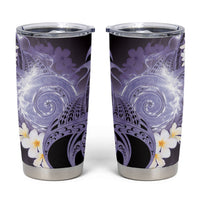 Piko Hawaiian Tumbler Cup Purple Galaxy Spiral Plumeria Tribal Patterns