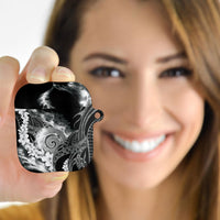 Piko Hawaiian AirPods Case Monochrome Galaxy Spiral Plumeria Tribal Patterns