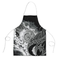 Piko Hawaiian Apron Monochrome Galaxy Spiral Plumeria Tribal Patterns