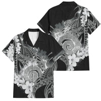 Piko Hawaiian Family Matching Tank Maxi Dress and Hawaiian Shirt Monochrome Galaxy Spiral Plumeria Tribal Patterns