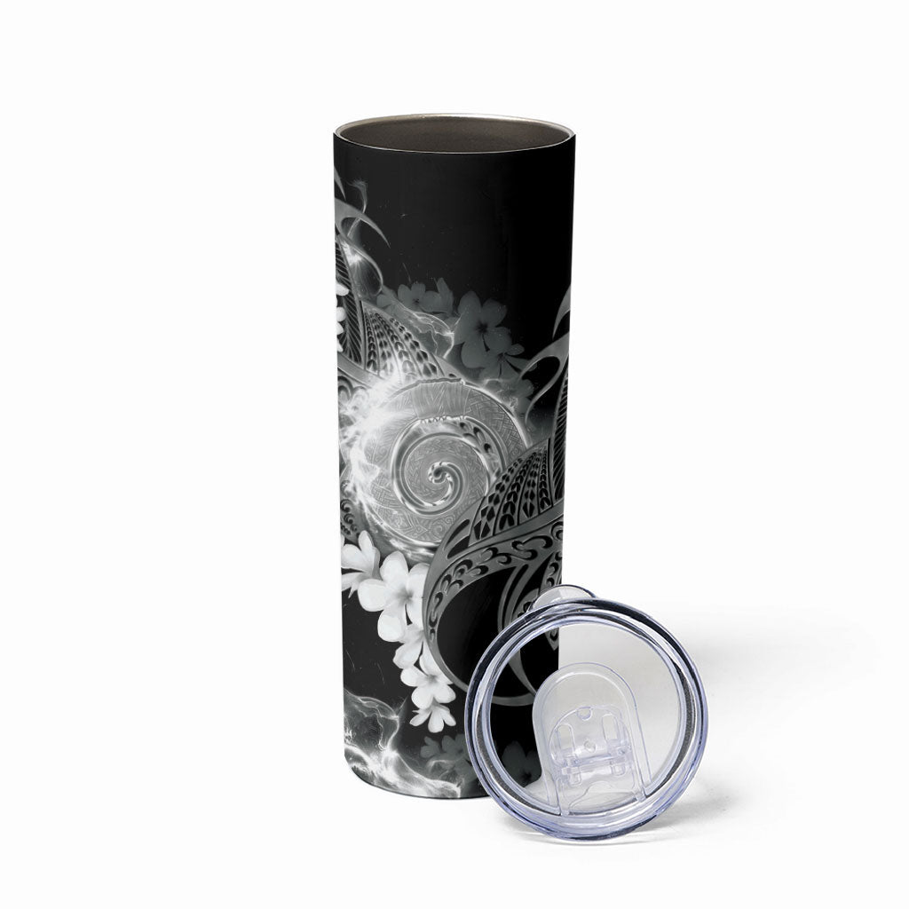 Piko Hawaiian Skinny Tumbler Monochrome Galaxy Spiral Plumeria Tribal Patterns