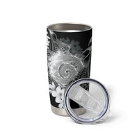 Piko Hawaiian Tumbler Cup Monochrome Galaxy Spiral Plumeria Tribal Patterns