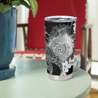 Piko Hawaiian Tumbler Cup Monochrome Galaxy Spiral Plumeria Tribal Patterns