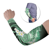 Piko Hawaiian Arm Sleeves Green Galaxy Spiral Plumeria Tribal Patterns