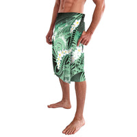 Piko Hawaiian Lavalava Green Galaxy Spiral Plumeria Tribal Patterns