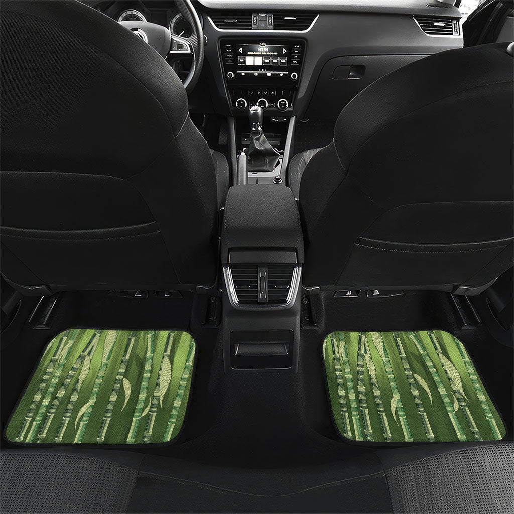 Personalised Fiji Language Week Sugarcane Masi Car Mats Green Tapa Tribal Pattern