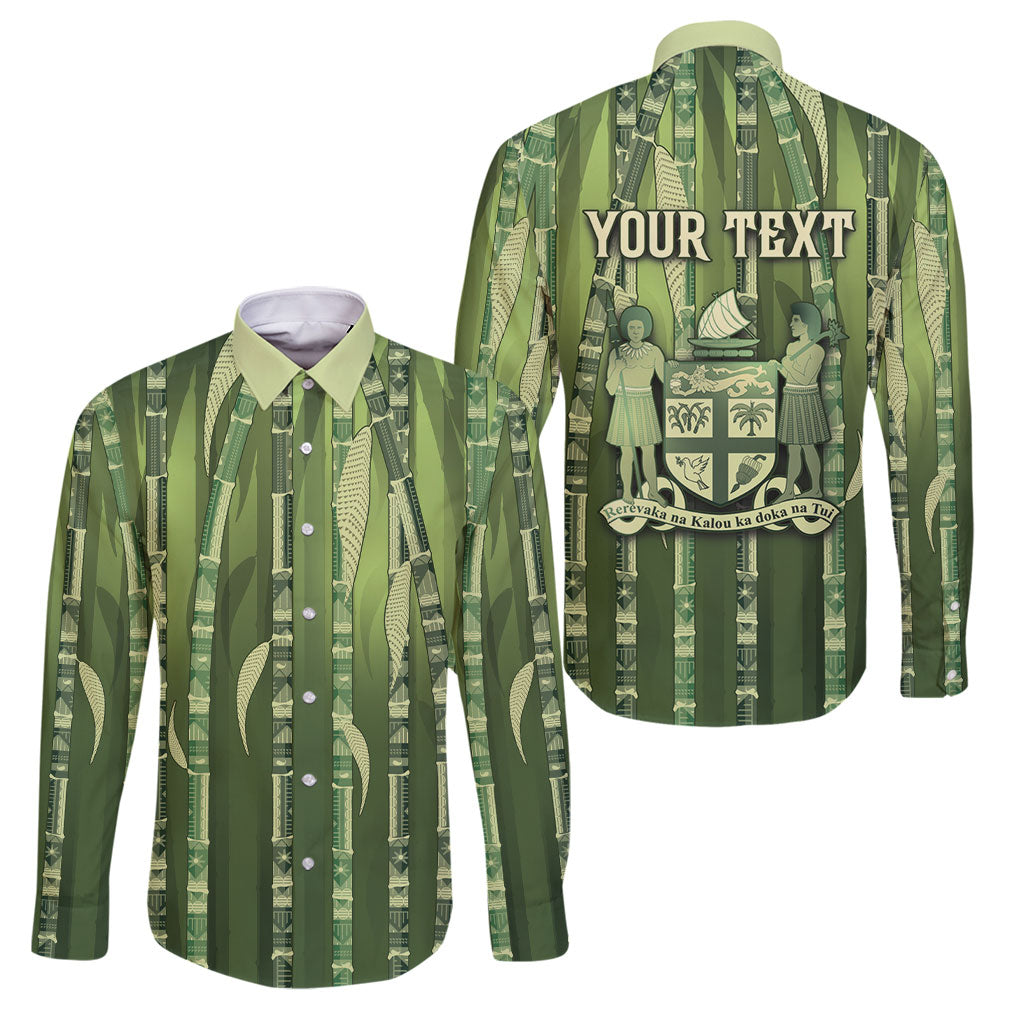 Personalised Fiji Language Week Sugarcane Masi Family Matching Short Sleeve Bodycon Dress and Hawaiian Shirt Green Tapa Tribal Pattern