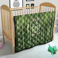 Personalised Fiji Language Week Sugarcane Masi Quilt Green Tapa Tribal Pattern