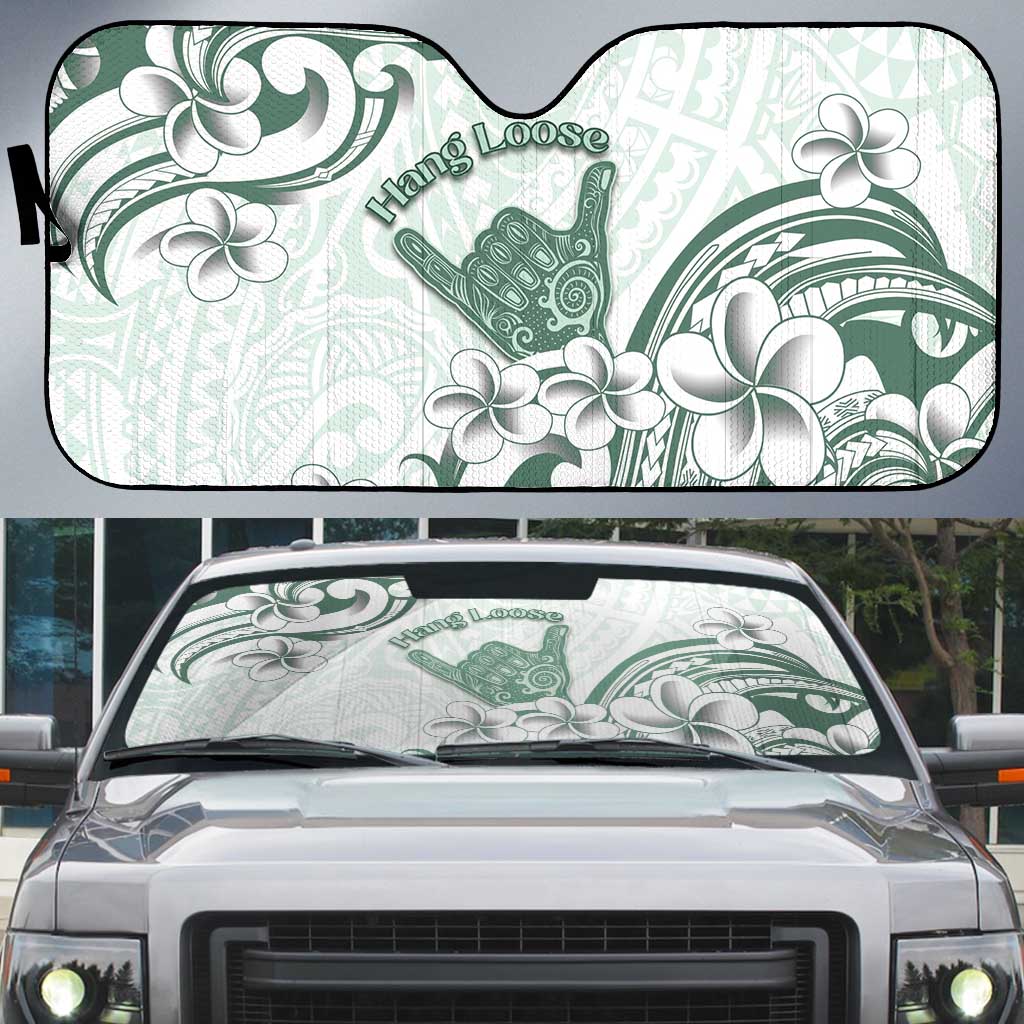 Aloha Hawaii Shaka Auto Sun Shade Hang Loose Mint Version DT05 Mint - Polynesian Pride
