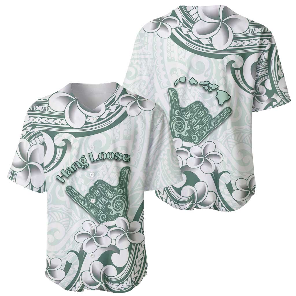 Aloha Hawaii Shaka Baseball Jersey Hang Loose Mint Version - Polynesian Pride